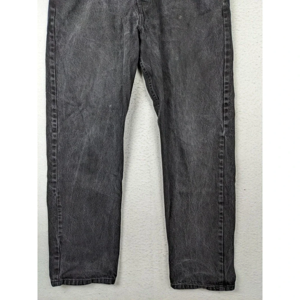 Wrangler Mens Jeans Size 38 x 32 Black Relaxed Fit Denim Cotton